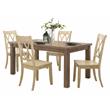 Lexicon Janina 5-Piece Contemporary Wood Dining Set in Natural and Buttermilk