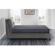 Lexicon Homelegance Bedding Fabric Twin XL EK Gel Memory Hybrid Mattress in Gray