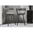 Lexicon Appert Metal Swivel Counter Height Chair in Gray (Set of 2)