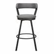 Lexicon Appert Metal Swivel Pub Height Chair in Mottled Silver/Gray (Set of 2)