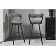 Lexicon Appert Metal Swivel Pub Height Chair in Mottled Silver/Gray (Set of 2)