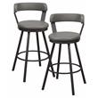 Lexicon Appert Metal Swivel Pub Height Chair in Mottled Silver/Gray (Set of 2)
