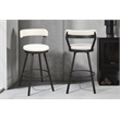 Lexicon Appert Metal Swivel Pub Height Chair in Mottled Silver/White (Set of 2)