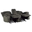Lexicon Laurelton Microfiber Double Glider Reclining Love Seat in Chocolate