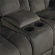 Lexicon Laurelton Microfiber Double Glider Reclining Love Seat in Chocolate