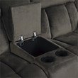 Lexicon Laurelton Microfiber Double Glider Reclining Love Seat in Chocolate