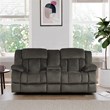 Lexicon Laurelton Microfiber Double Glider Reclining Love Seat in Chocolate
