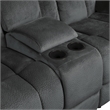 Lexicon Laurelton Microfiber Double Glider Reclining Love Seat in Charcoal