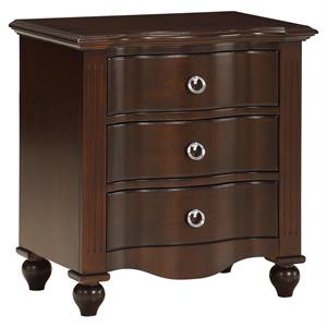 lexicon meghan 3 dovetail drawers traditional wood night stand