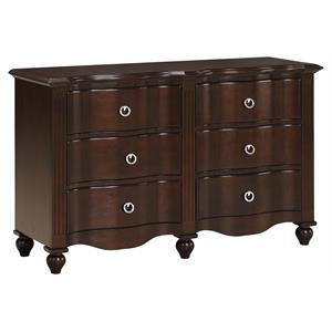 lexicon meghan 6 dovetail drawers traditional wood dresser