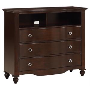 lexicon meghan 3 dovetail drawers traditional wood media chest
