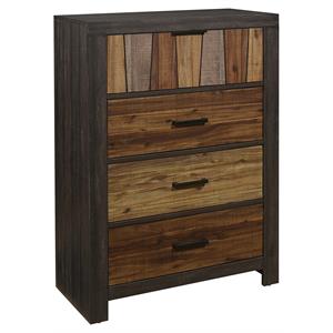 lexicon cooper 36 inches 4 dovetail drawers modern wood chest in brown
