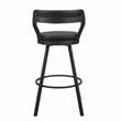 Lexicon Appert Metal Swivel Pub Height Chair in Silver/Black (Set of 2)