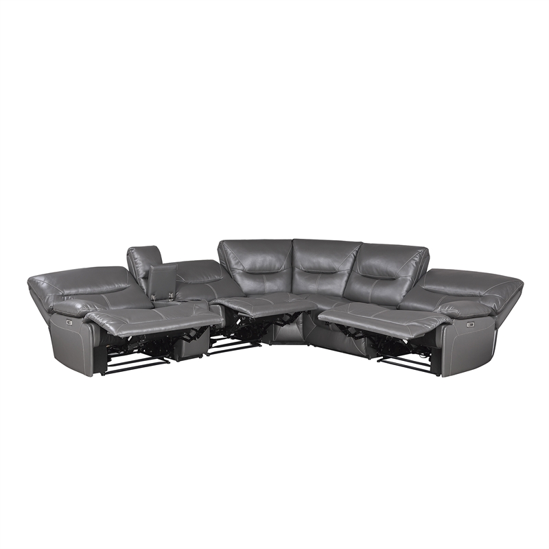 Lexicon Dyersburg 6 Piece LRRRPW Power Reclining Sectional Set in