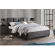 Lexicon Aitana Modern Textured Fabric California King Platform Bed in Gray