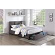 Lexicon Aitana Fabric Full Platform Bed with Storage Drawer in Gray
