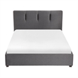 Lexicon Aitana Fabric Queen Platform Bed with Storage Drawer in Gray