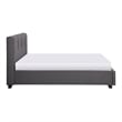Lexicon Aitana Fabric Eastern King Platform Bed with Storage Drawer in Gray