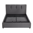 Lexicon Aitana Fabric California King Platform Bed with Storage Drawer in Gray