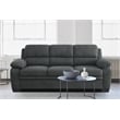 Lexicon Holleman Modern Textured Fabric Sofa with Pillow-top Arms in Dark Gray