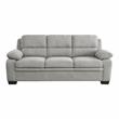 Lexicon Holleman Modern Textured Fabric Sofa with Pillow-top Arms in Light Gray