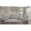 Lexicon Holleman Modern Textured Fabric Sofa with Pillow-top Arms in Light Gray