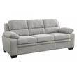 Lexicon Holleman Modern Textured Fabric Sofa with Pillow-top Arms in Light Gray