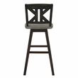Lexicon Amsonia K-back Bar Height Dining Swivel Chair in Black (Set of 2)