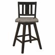 Lexicon Amsonia Slat Back Counter Height Dining Swivel Chair in Black (Set of 2)