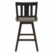 Lexicon Amsonia Slat Back Counter Height Dining Swivel Chair in Black (Set of 2)