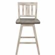 Lexicon Amsonia Slat Back Counter Height Dining Swivel Chair in White (Set of 2)