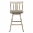 Lexicon Amsonia Slat Back Counter Height Dining Swivel Chair in White (Set of 2)
