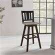 Lexicon Amsonia Slat Back Bar Height Dining Swivel Chair in Black (Set of 2)