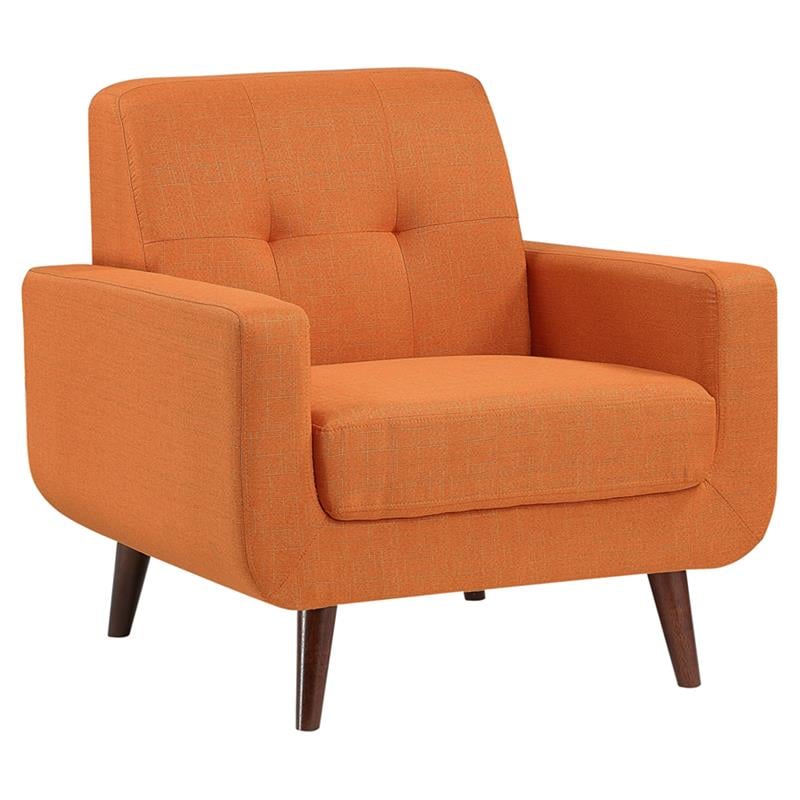 orange fabric chair