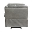 Lexicon Aram Faux Leather Glider Reclining Chair in Gray