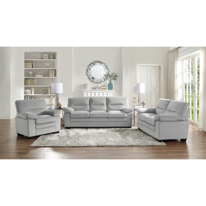 Lexicon Keighly Textured Loveseat in Gray
