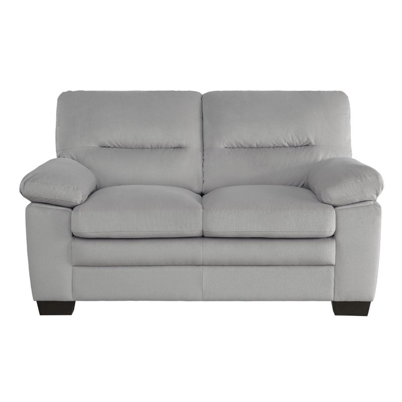 Lexicon Keighly Textured Loveseat in Gray