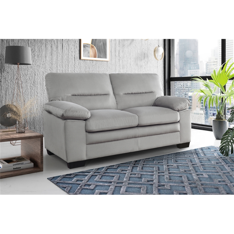 Lexicon Keighly Textured Loveseat in Gray
