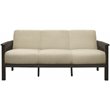 Lexicon Lewiston Fabric Upholstered Sofa in Light Brown and Antique Gray