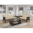Lexicon Lewiston Fabric Upholstered Sofa in Light Brown and Antique Gray