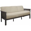 Lexicon Lewiston Fabric Upholstered Sofa in Light Brown and Antique Gray