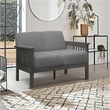 Lexicon Lewiston Fabric Upholstered Loveseat in Gray and Antique Gray