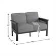 Lexicon Lewiston Fabric Upholstered Loveseat in Gray and Antique Gray