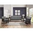 Lexicon Lewiston Mid Century Fabric Upholstered Sofa in Gray and Antique Gray