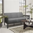 Lexicon Lewiston Mid Century Fabric Upholstered Sofa in Gray and Antique Gray