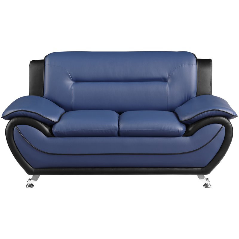 Lexicon Matteo Modern Contemporary Faux, Modern Leather Loveseat