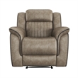 Lexicon Centeroak Modern Contemporary Microfiber Recliner in Sandy Brown