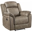 Lexicon Centeroak Modern Contemporary Microfiber Recliner in Sandy Brown