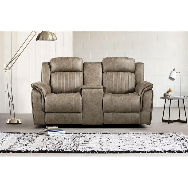 microfiber reclining loveseat