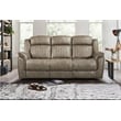 Lexicon Centeroak Modern Contemporary Microfiber Reclining Sofa in Sandy Brown